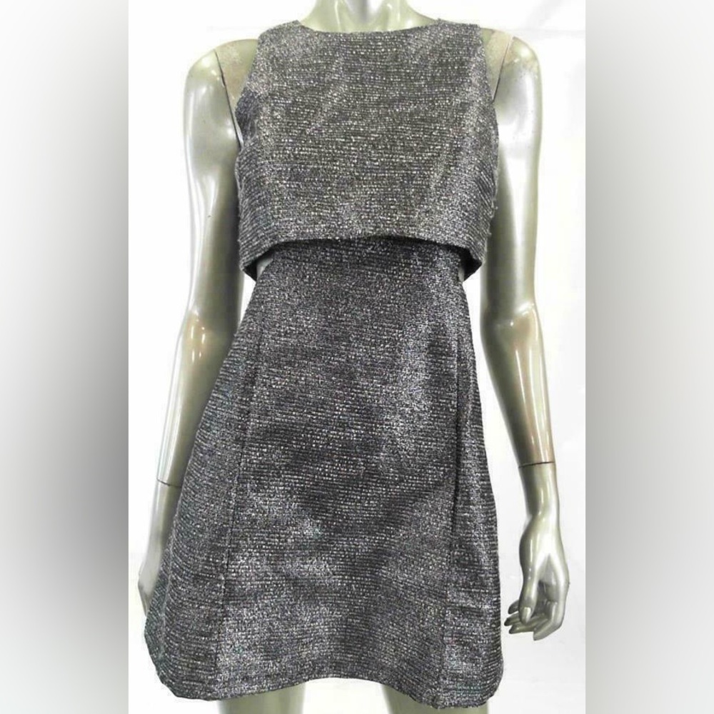 Metallic Cut-Out Mini Dress - Picture 2 of 3
